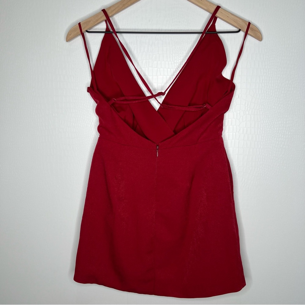burgundy prom dress two piece A Line V Neck Two Pieces Burgundy Long Prom Dress, Two Pieces Burgundy –  abcprom main image 1